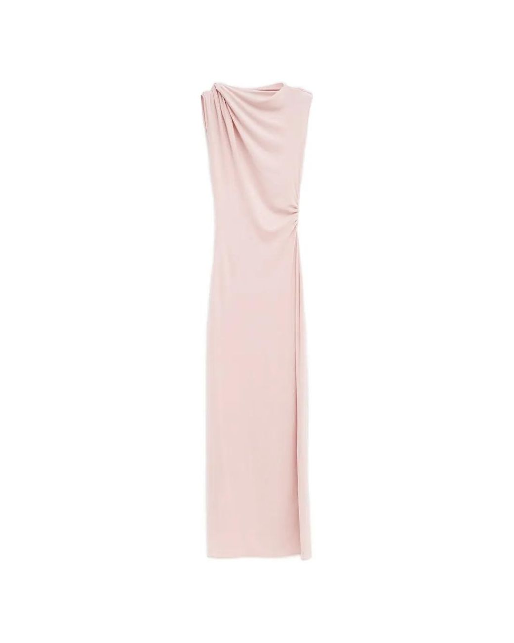 Atlein Pink Draped Maxi Dress