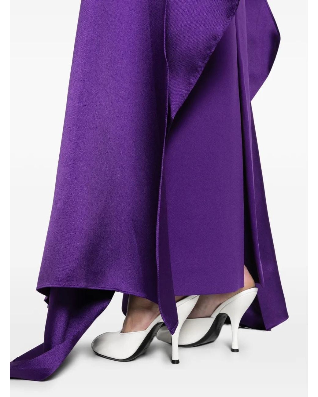 Solace London Purple Robe Longue The Olivia En Coloris Deep Orchid