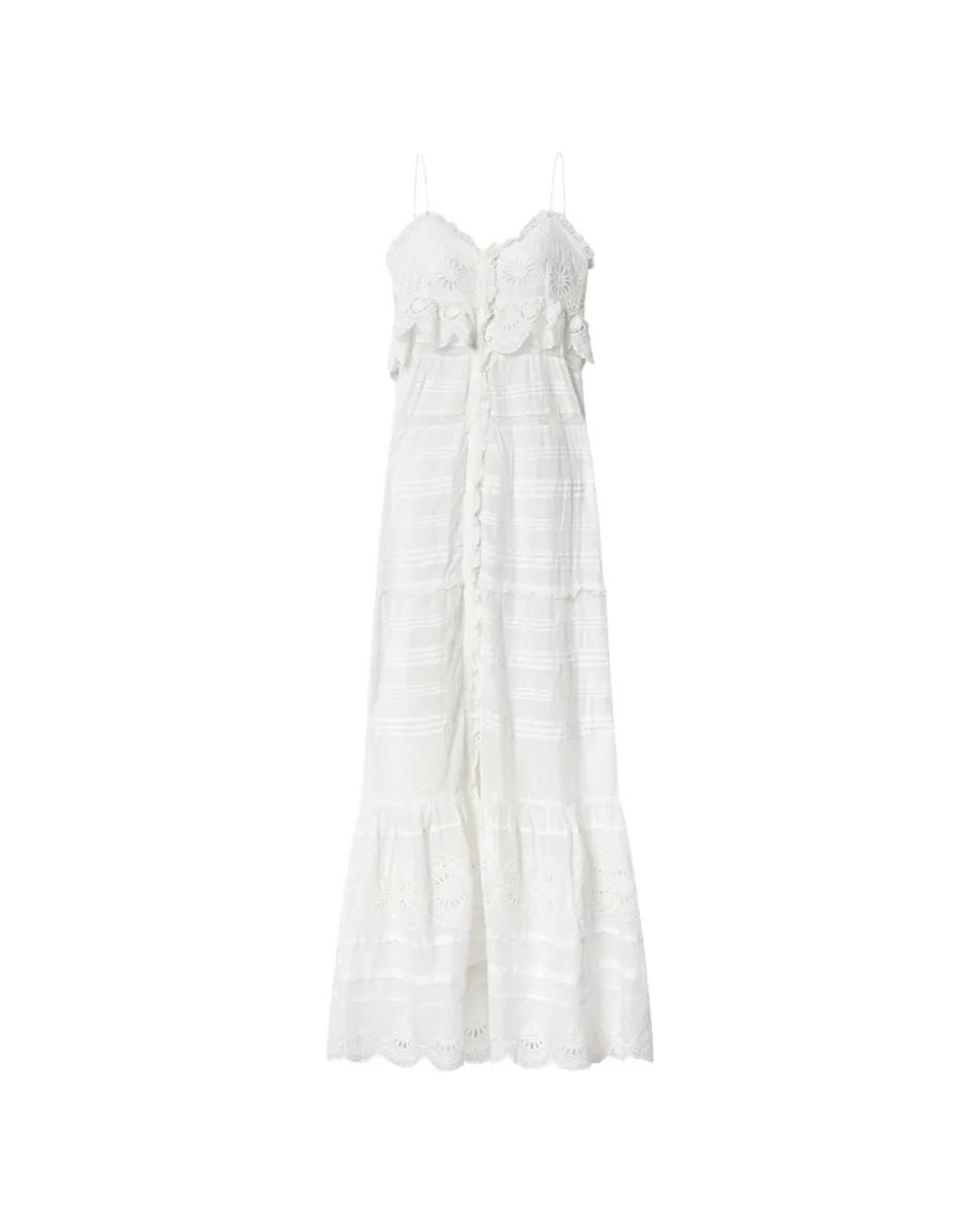 Isabel Marant White Paule Cotton Long Dress