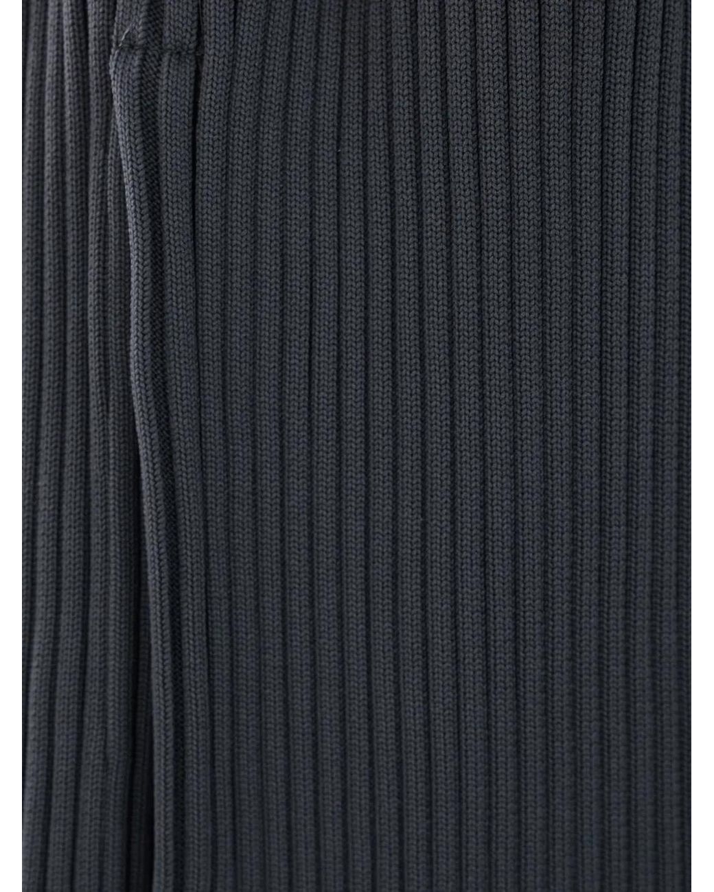CFCL Blue Ribbed-Knit Trousers for men