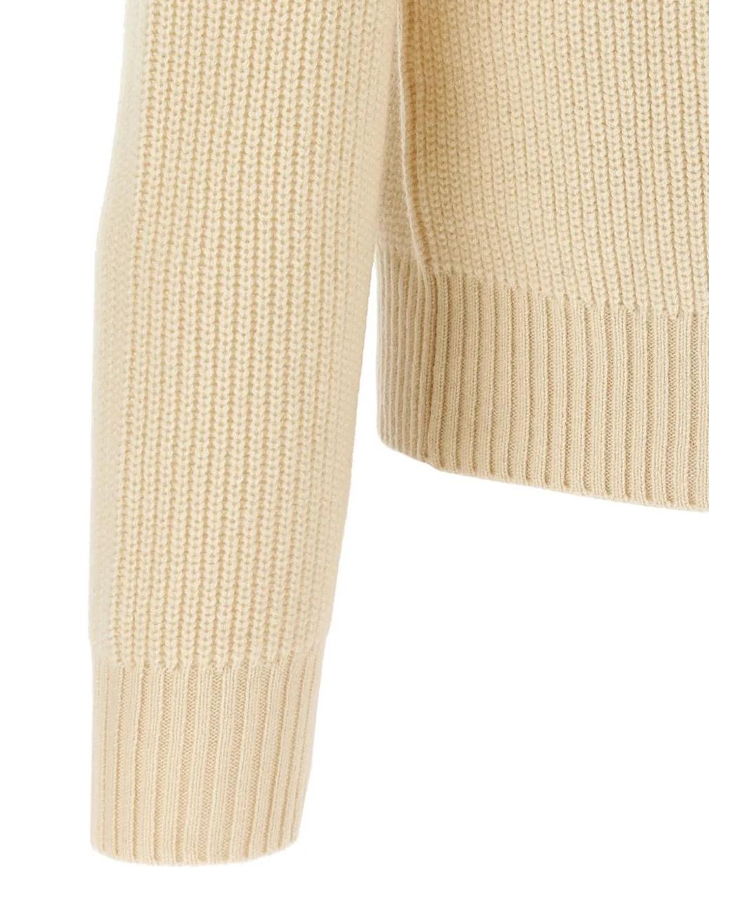 Oliver Lattughi White Costa Inglese Cashmere Sweater for men