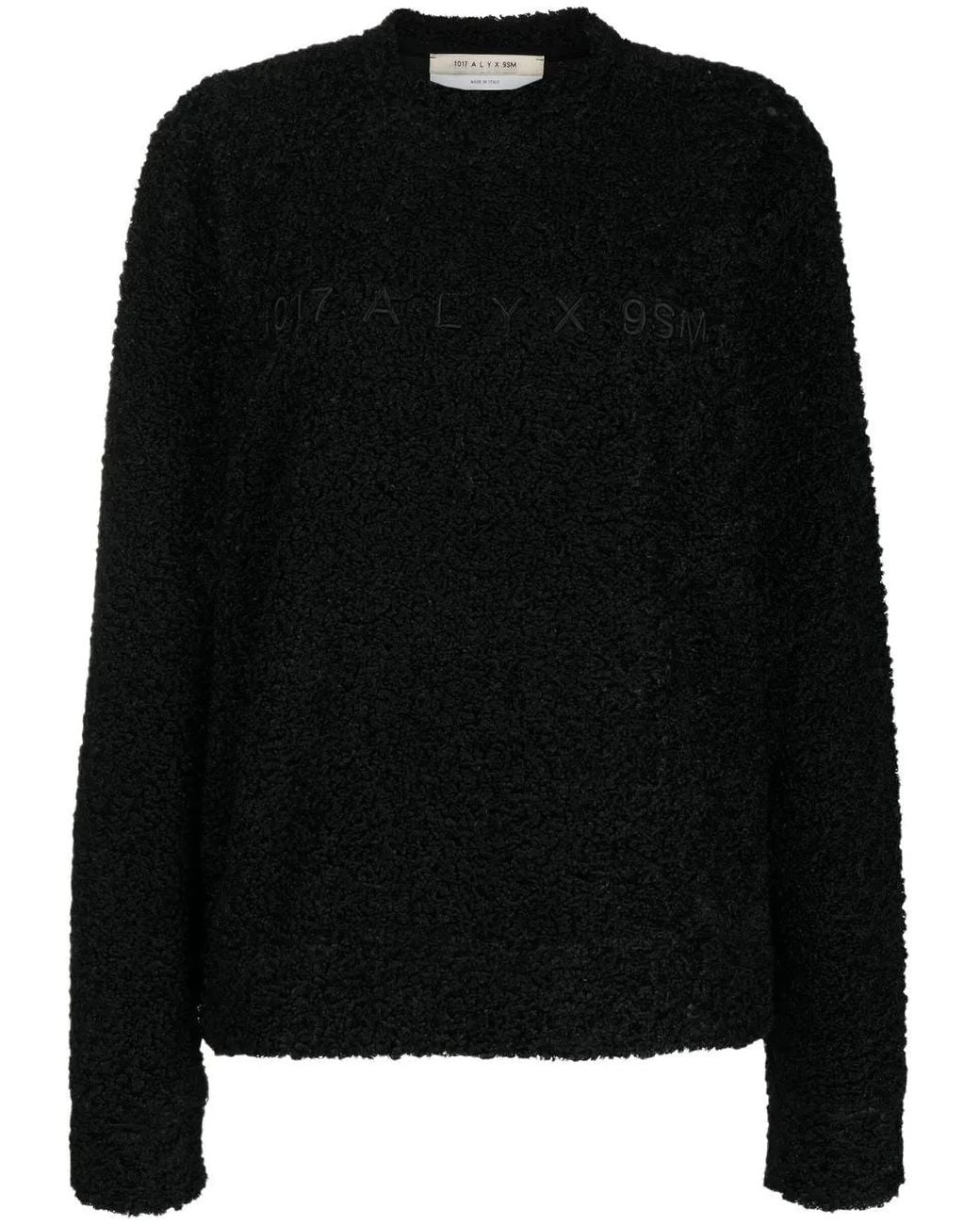 1017 ALYX 9SM Black Crew-Neck Brushed Sweatshirt