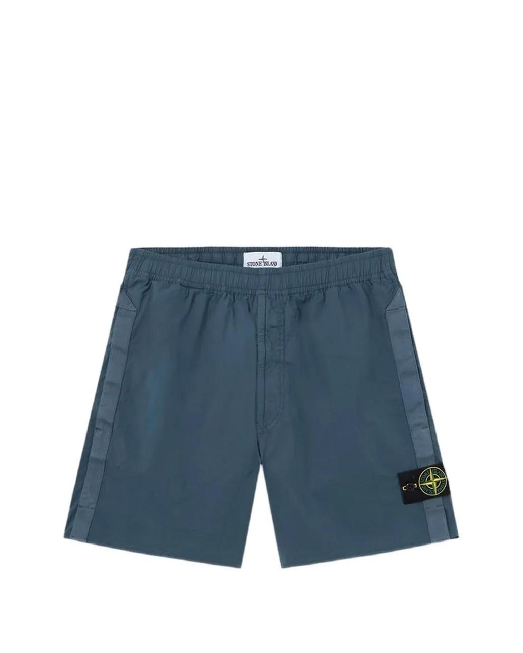 Stone Island Blue L100001 Stretch Cotton Tela 'Paracadute' Shorts for men