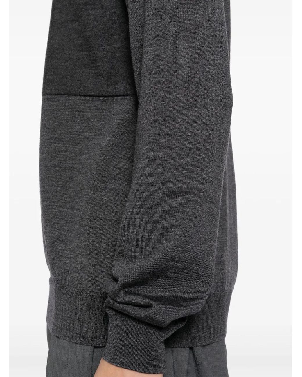 Jil Sander Black Merino Wool Jumper for men