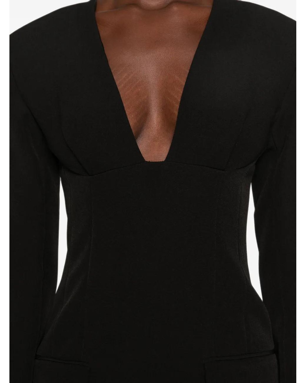 Erika Cavallini Semi Couture Black Open-Back Mini Dress