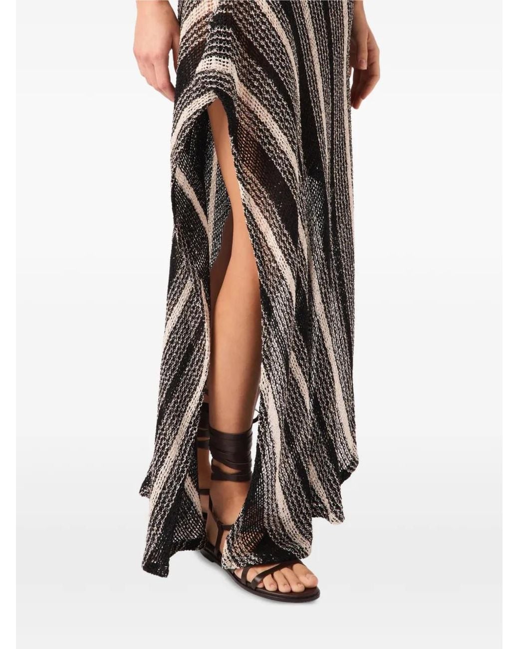 Missoni Black Long Mesh Skirt With Sequin Application
