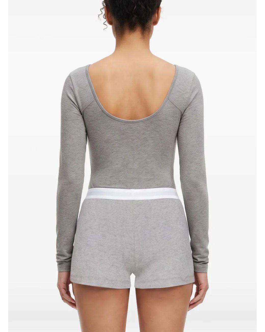 Entire studios Gray Scoop-Neck Long-Sleeve Bodysuit