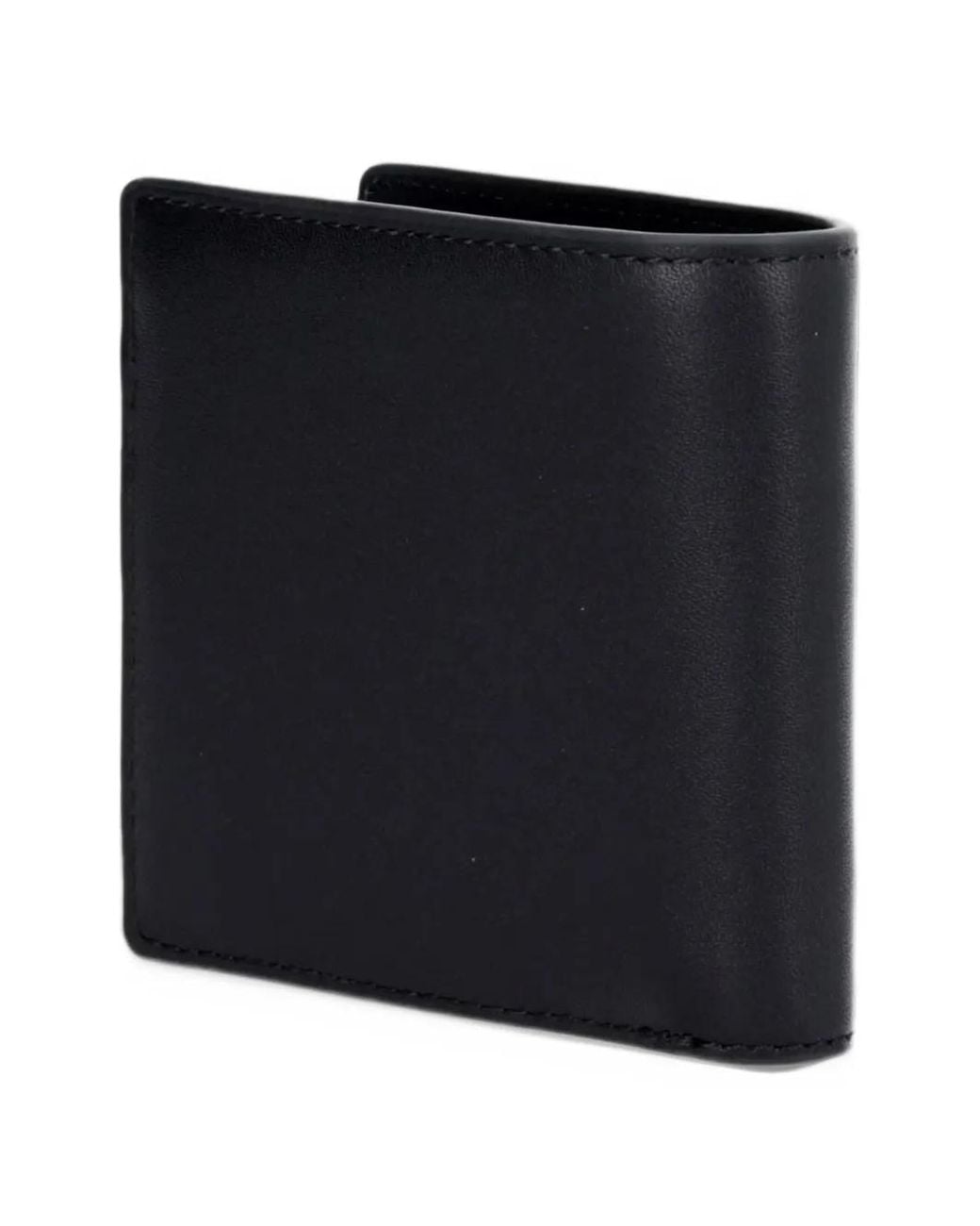Trussardi Black Logo-Plaque Bifold Wallet for men