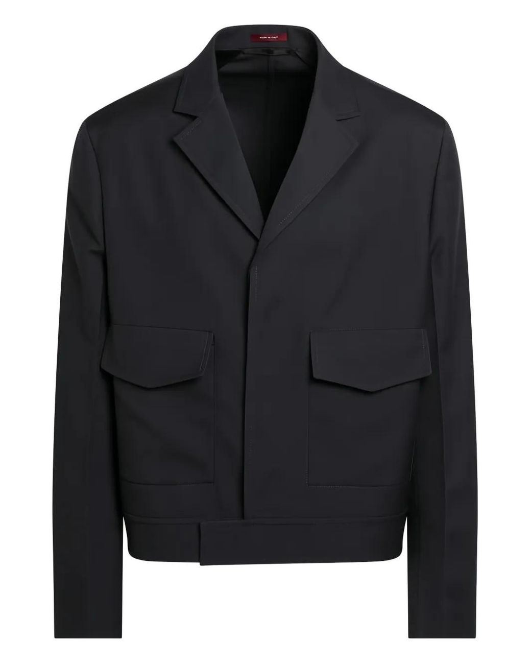 Gucci Black Single-Breasted Patch-Pocket Jacket for men