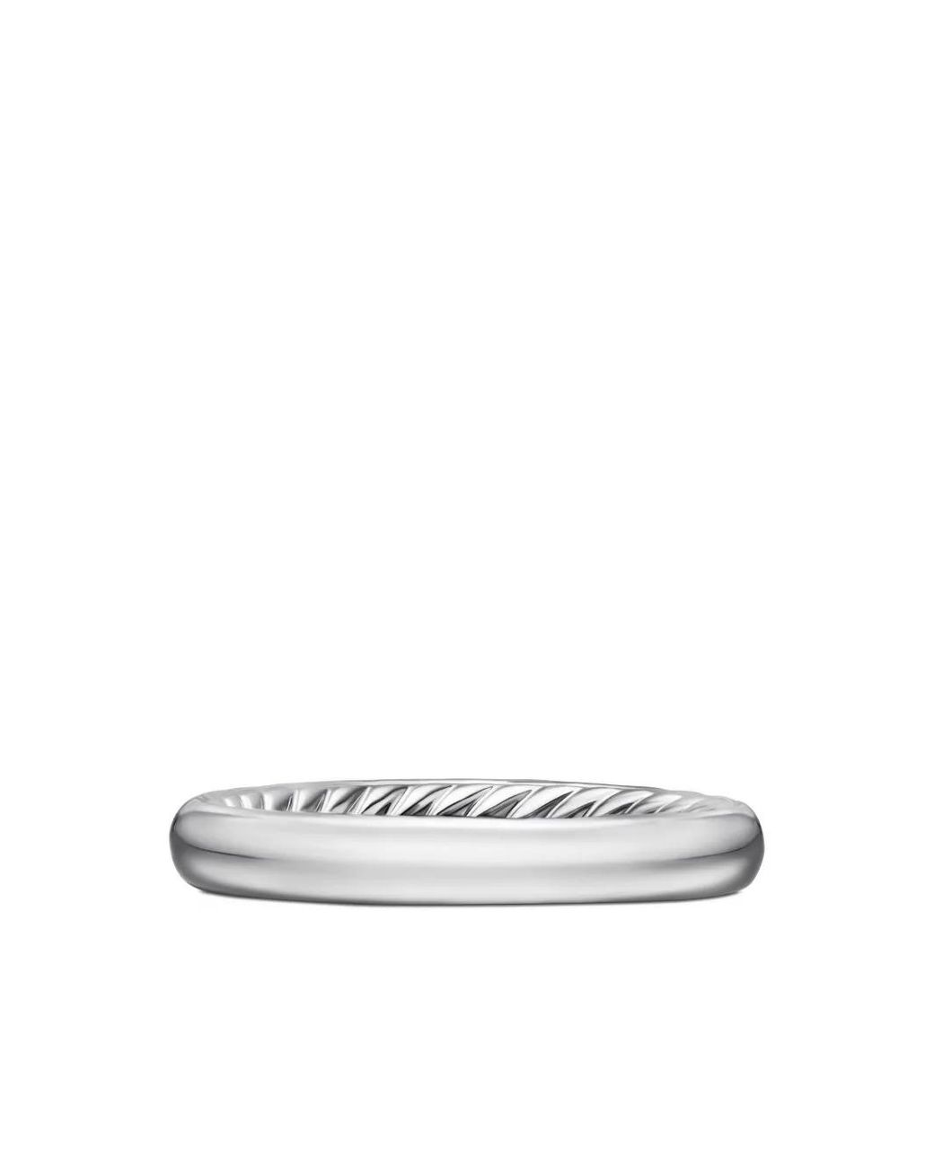 David Yurman White Platinum Dy Eden Partway Diamond Band Ring (2.8Mm)