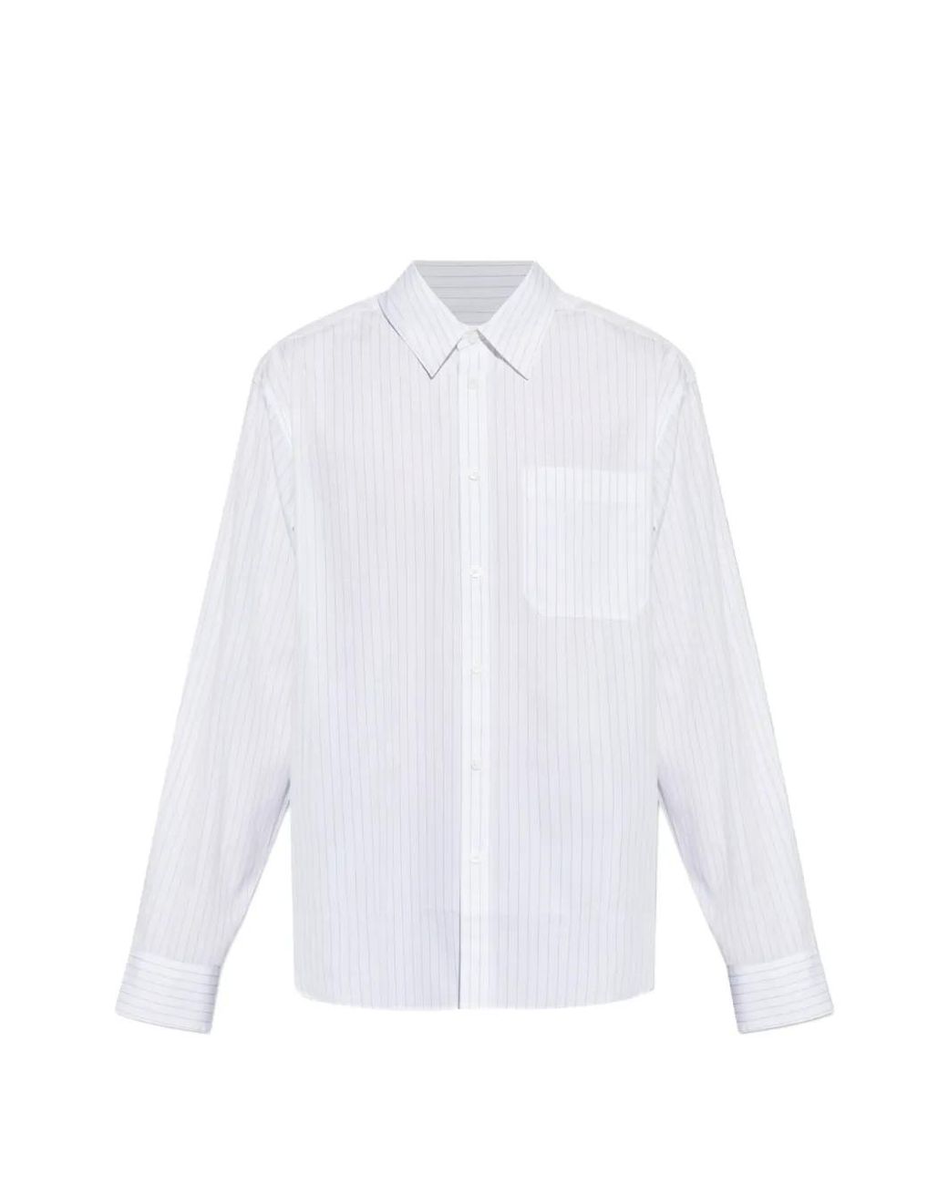 Rag & Bone White Chemise À Fines Rayures Et Poche for men