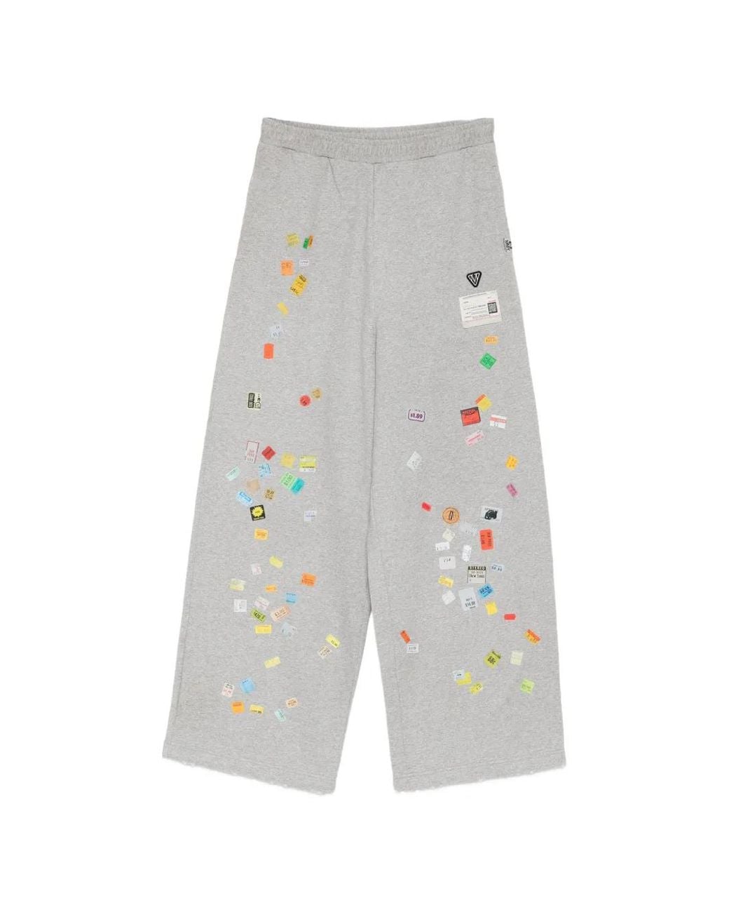 Maison Mihara Yasuhiro White Sticker-Print Track Pants