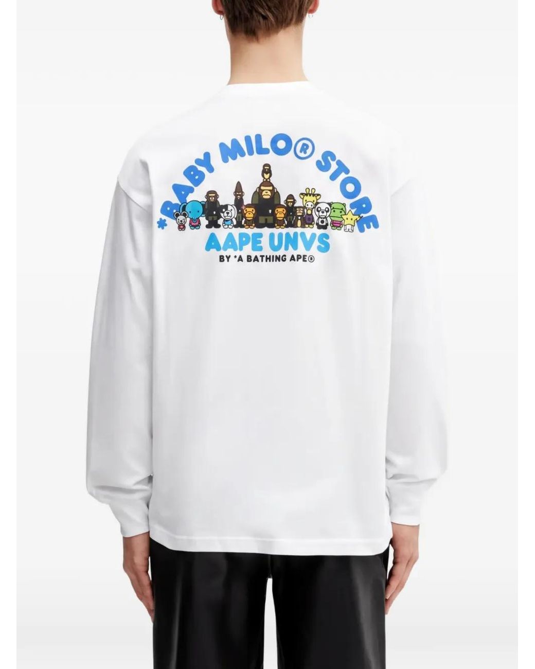 Aape By A Bathing Ape White Baby Milo Graphic-Print T-Shirt for men