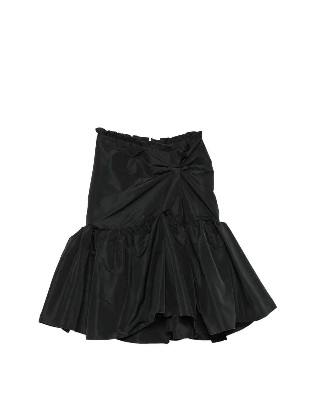 N°21 Black Ruffled Gathered Skirt