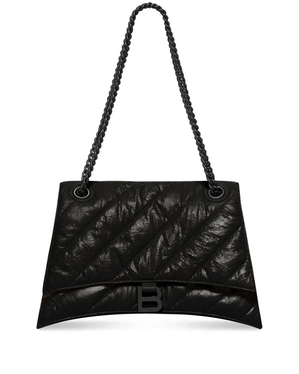 Balenciaga Black Crush Large Leather Shoulder Bag