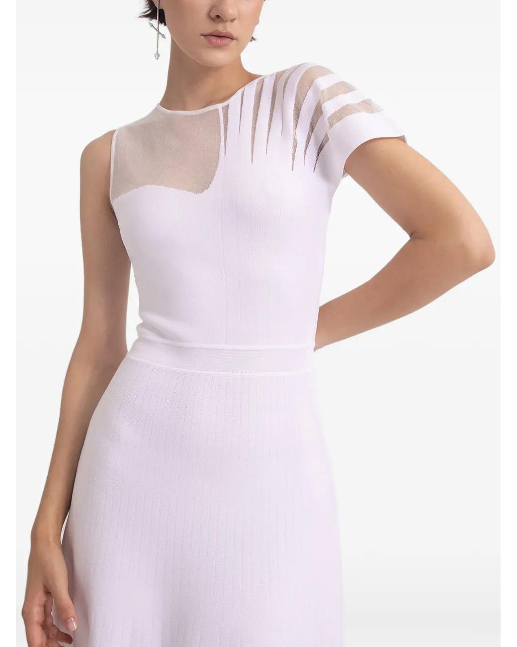 Gemy Maalouf Pink Flared Midi Dress