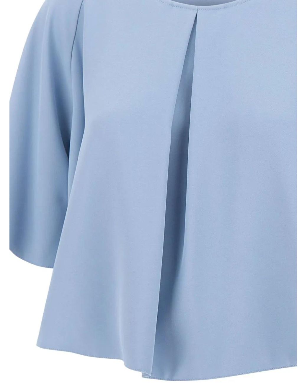 Blouse Crop À Design Plissé Kaos en coloris Blue