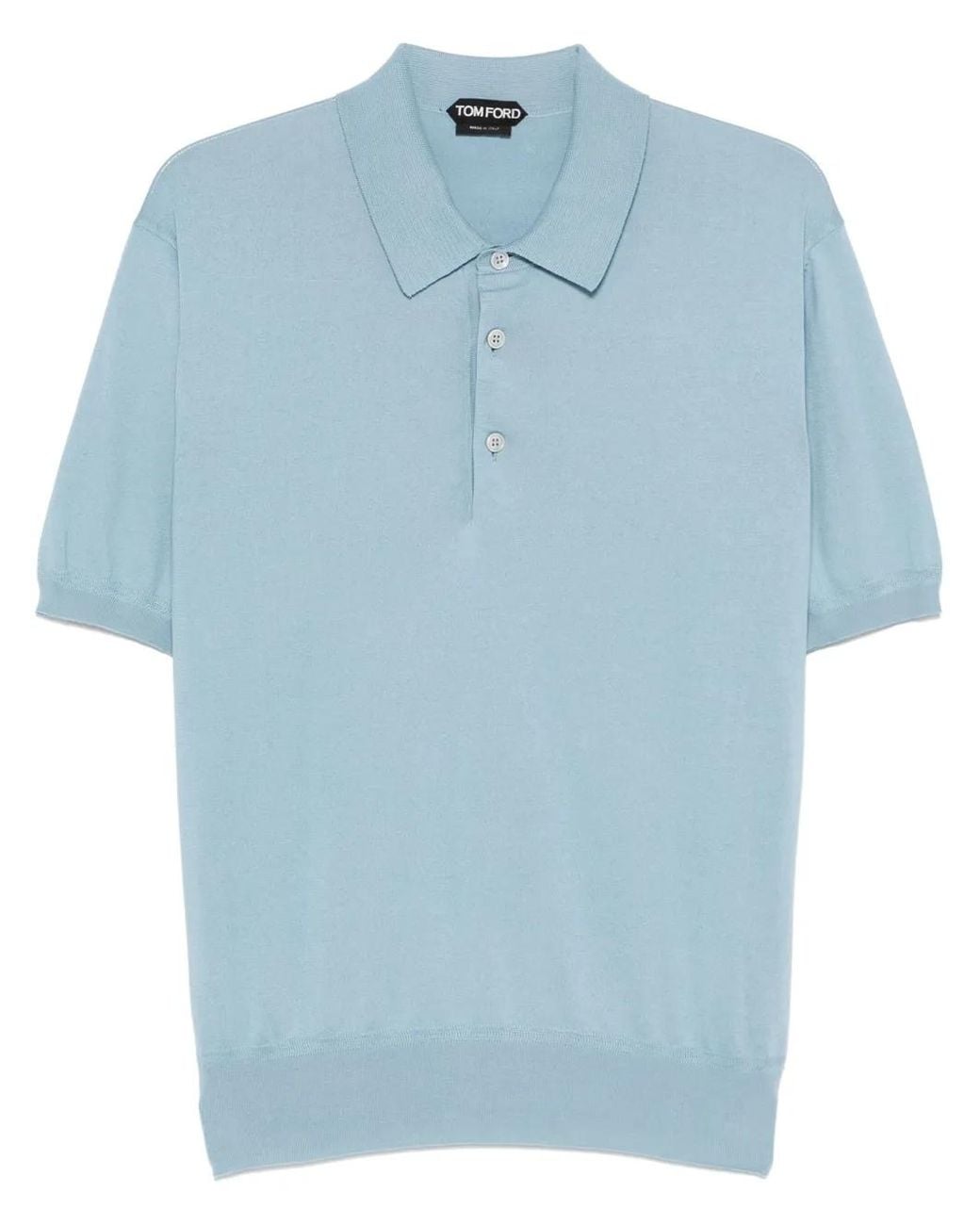 Tom Ford Blue Cotton Polo Shirt for men