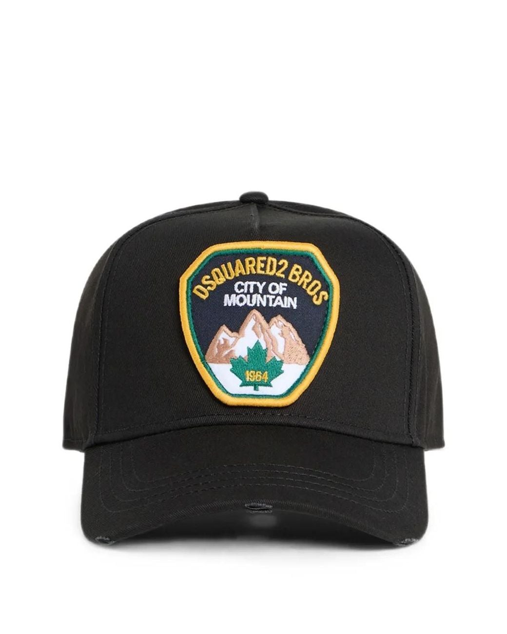DSquared² Black D2 Patch Cap for men
