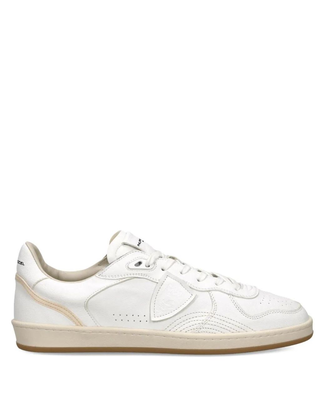 Philippe Model Schoenen ,Wit ,Leer Pgal Skate in het White voor heren