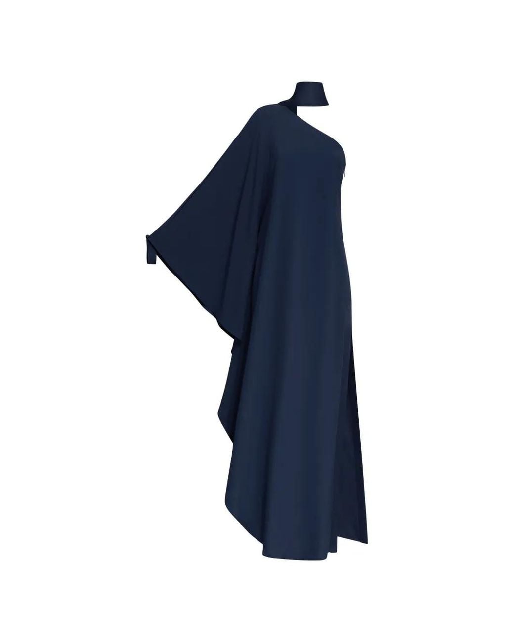 Taller Marmo Blue Florinda One-Shoulder Maxi Dress