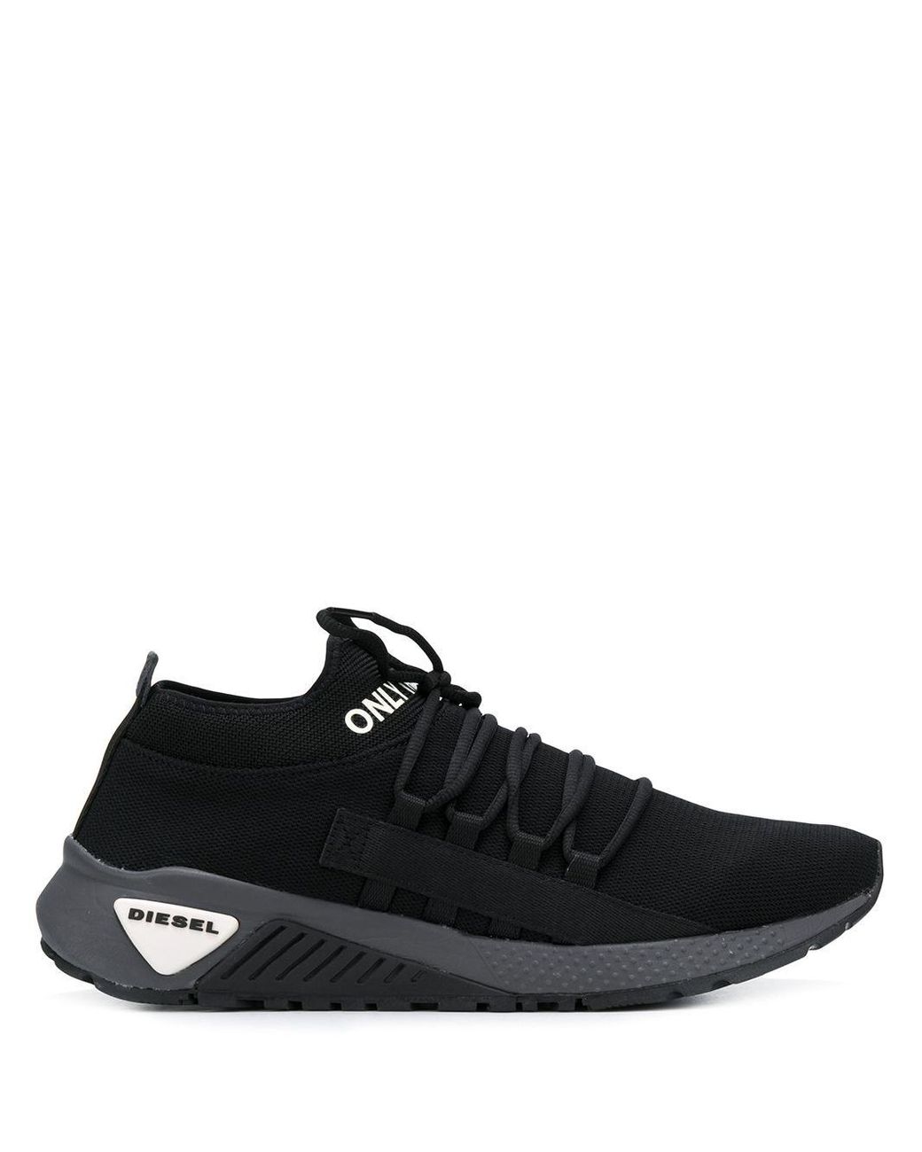 DIESEL High Top Only The Brave Sneakers in Black for Men | Lyst