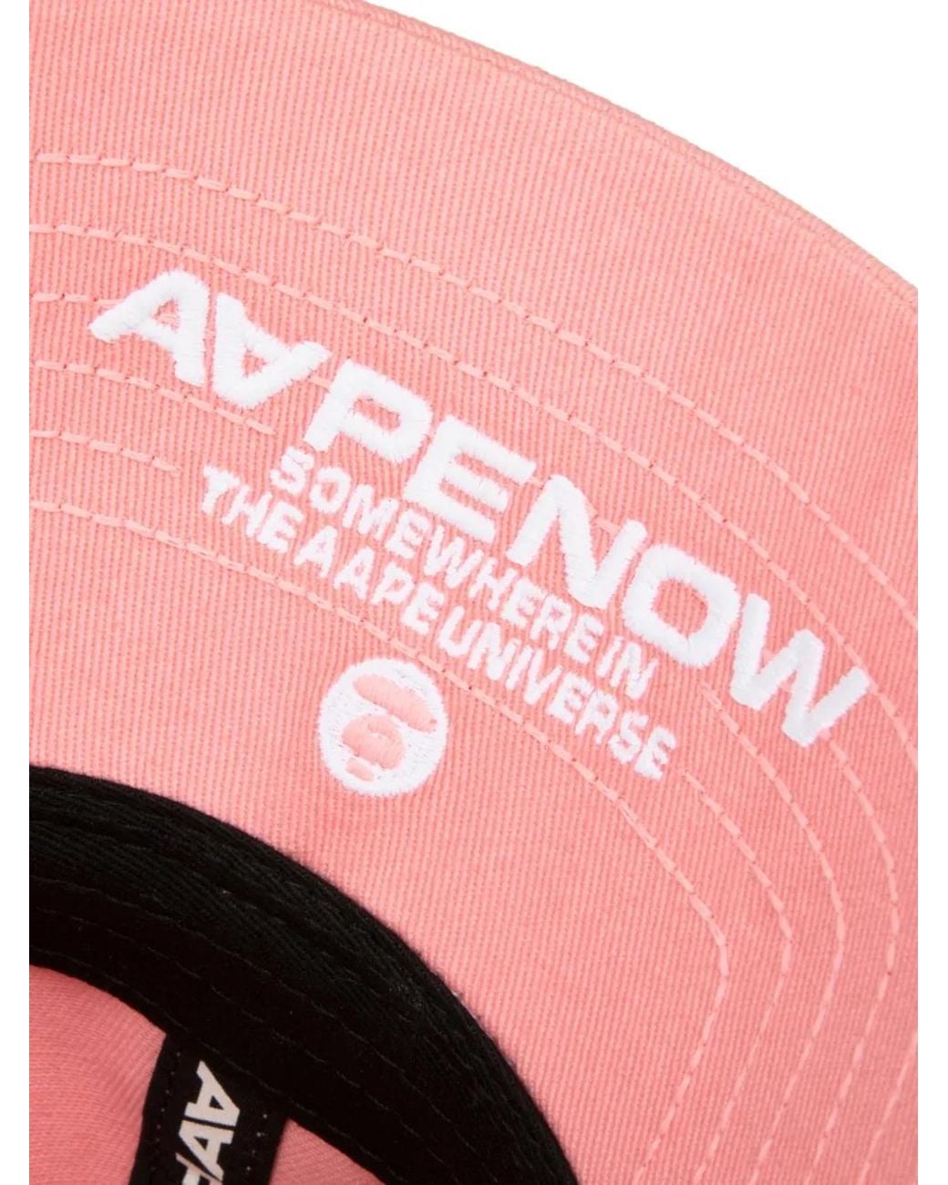 Aape By A Bathing Ape Pink Aapenow Moonface Cotton Cap for men