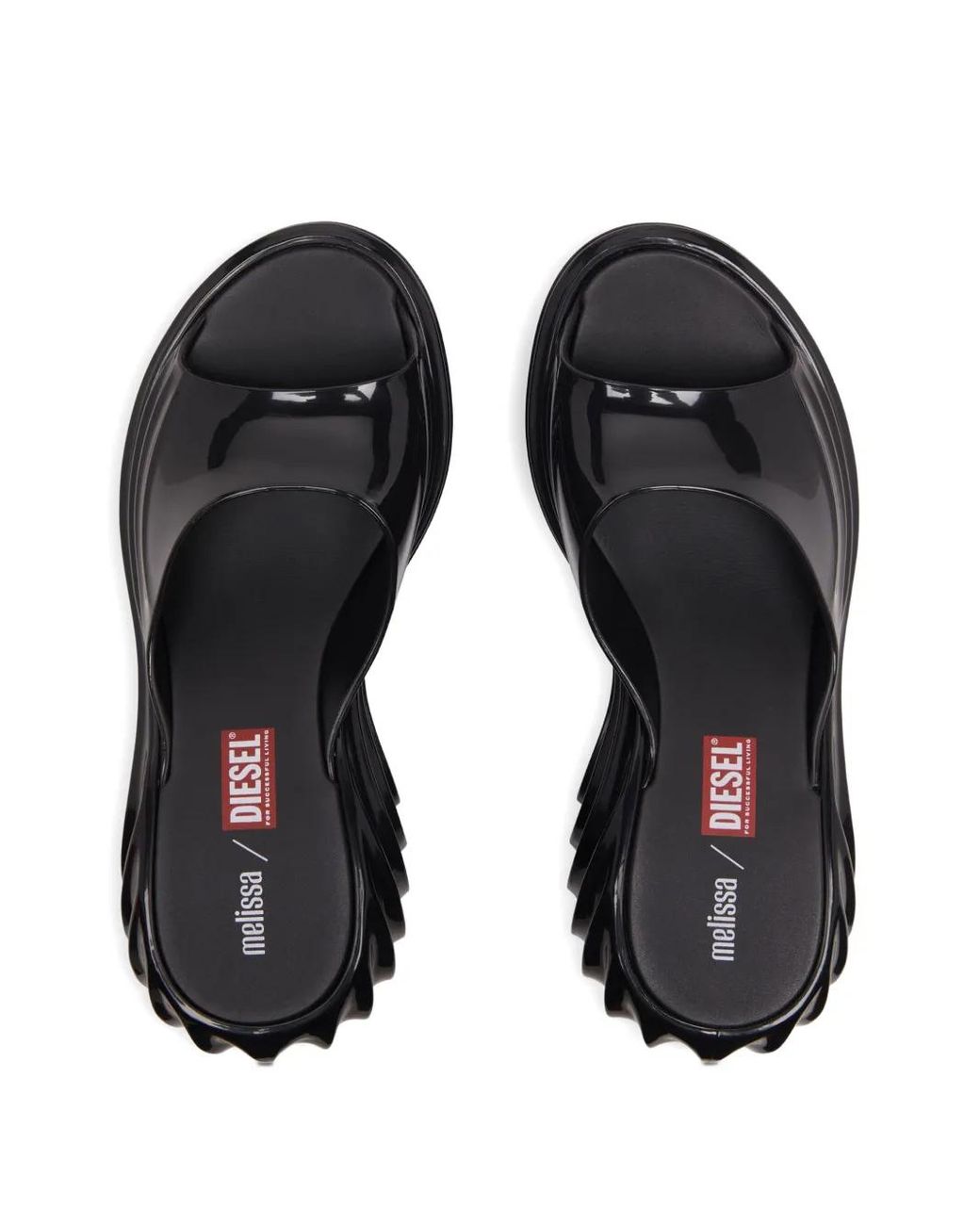 DIESEL White X Melissa Platform Wave Sandals