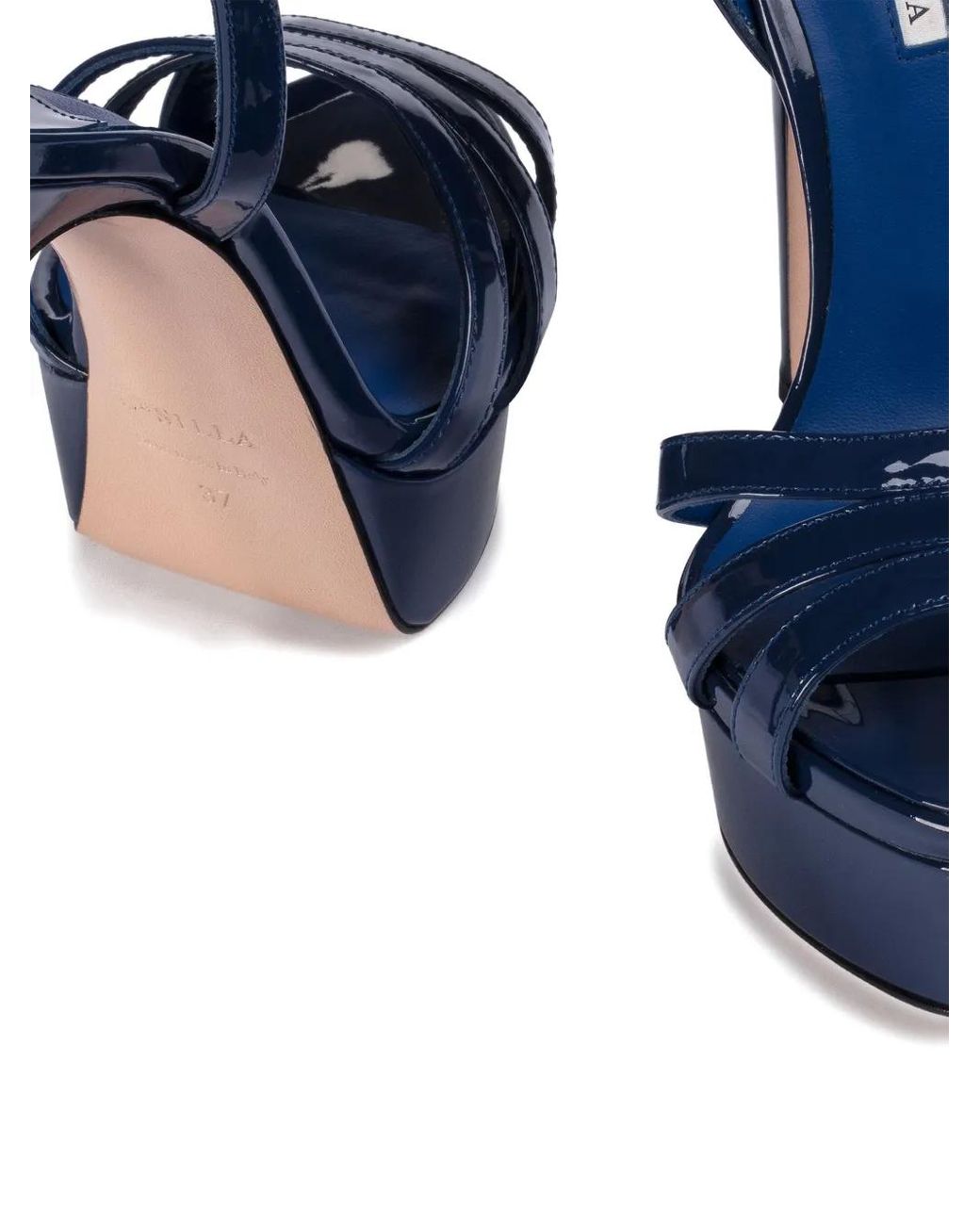 Le Silla Blue 140Mm Lola Strappy Sandals