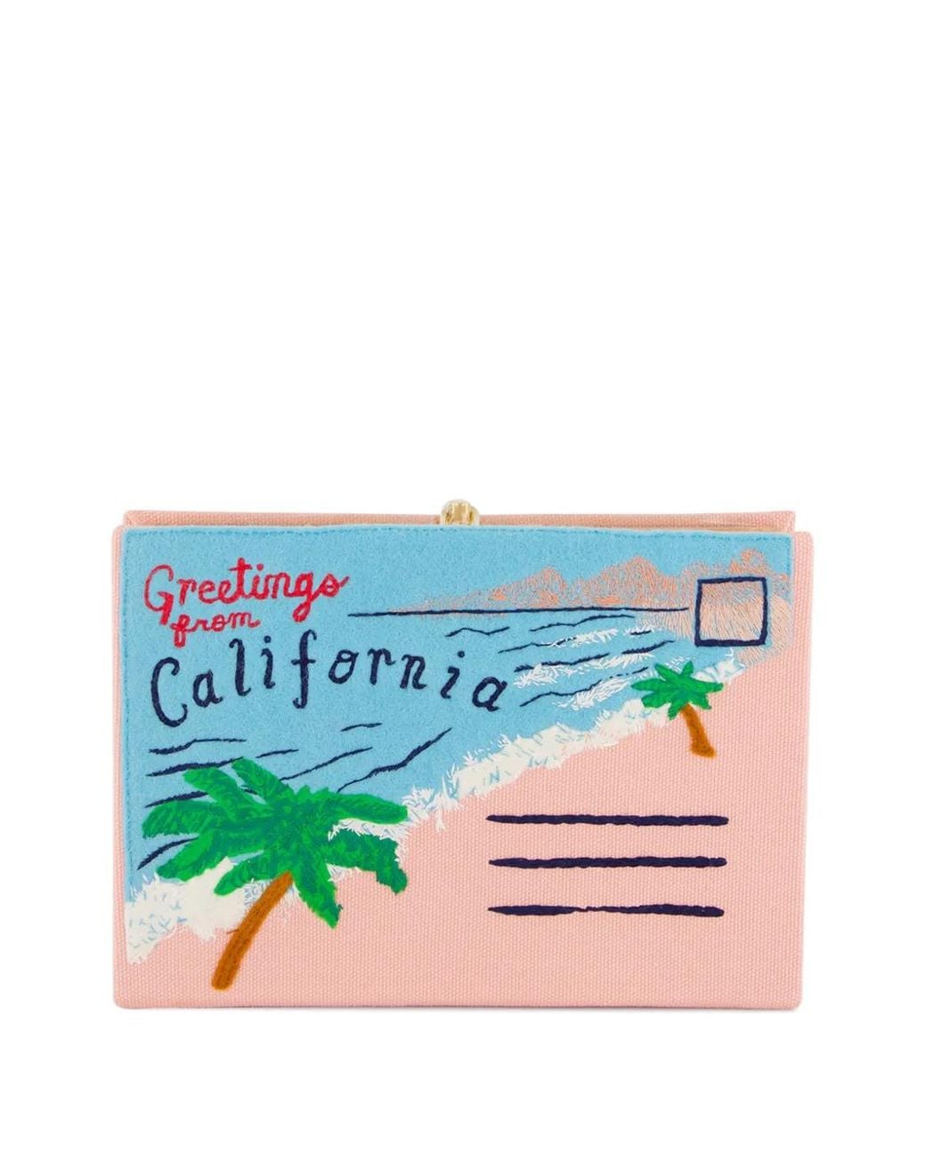 Olympia Le-Tan Blue Greetings From California Mini Bag