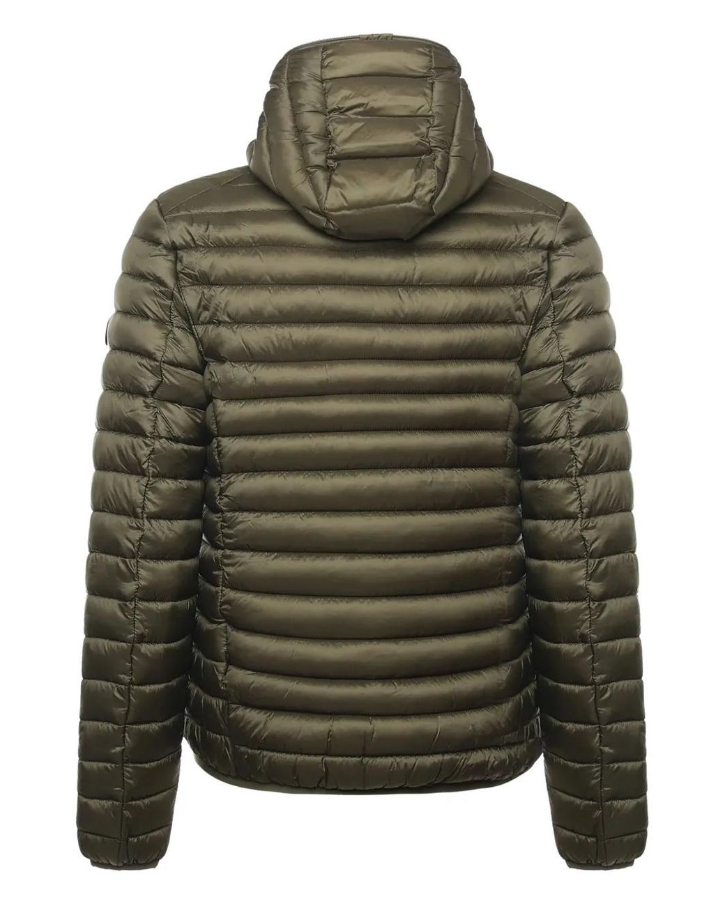 Save The Duck Green Hooded Zip Jacket for men
