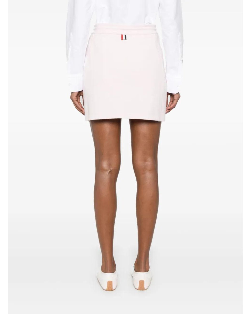 Thom Browne 4-Bar Jersey Mini-Rok in het Pink