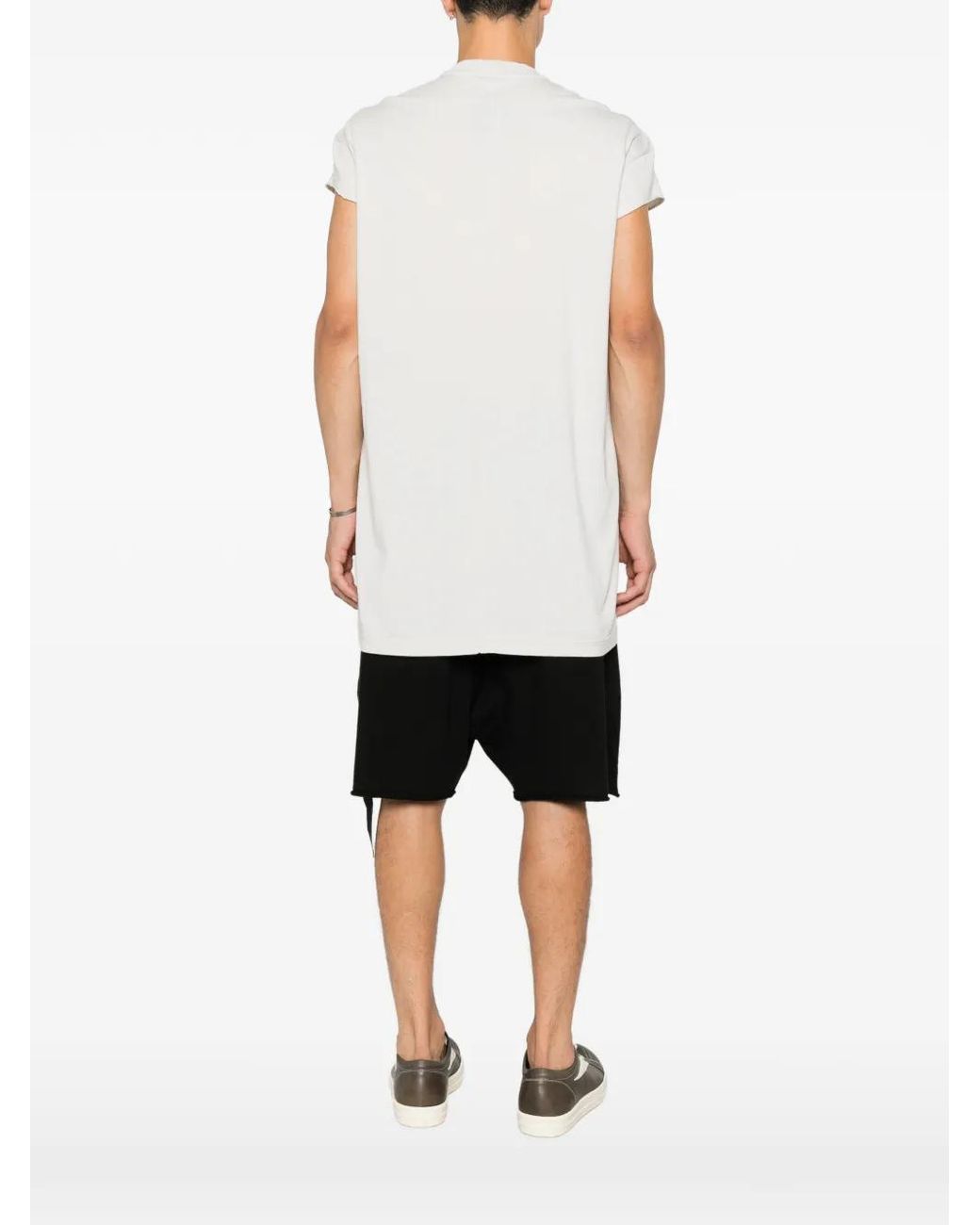 Rick Owens White Graphic-Print Sleeveless T-Shirt for men