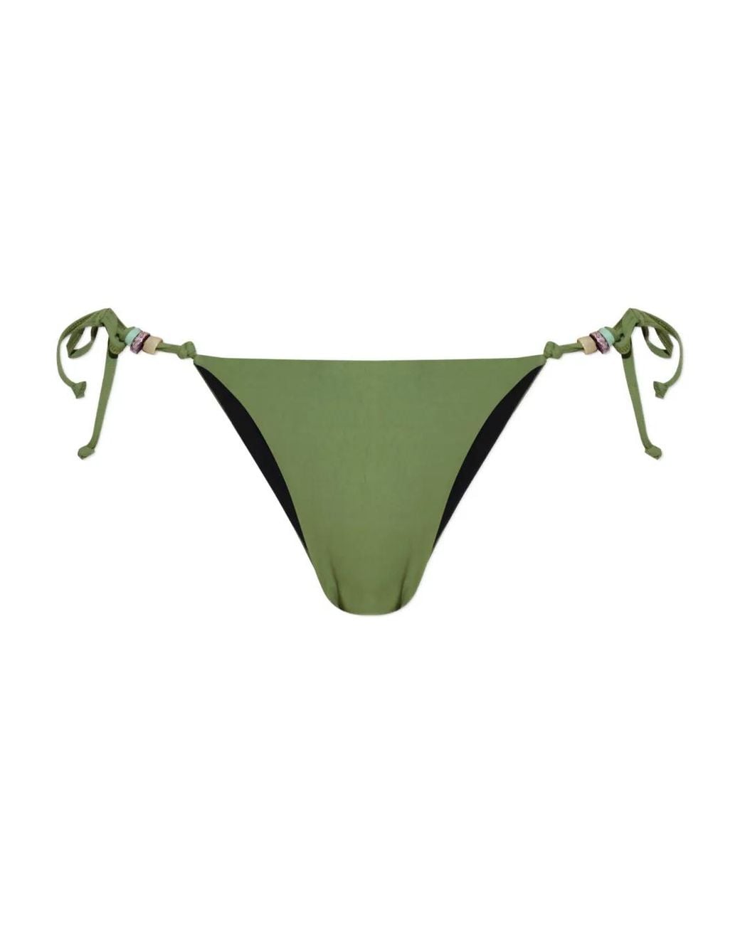 Bondeye Green Bas De Bikini Anali À Détail Noué