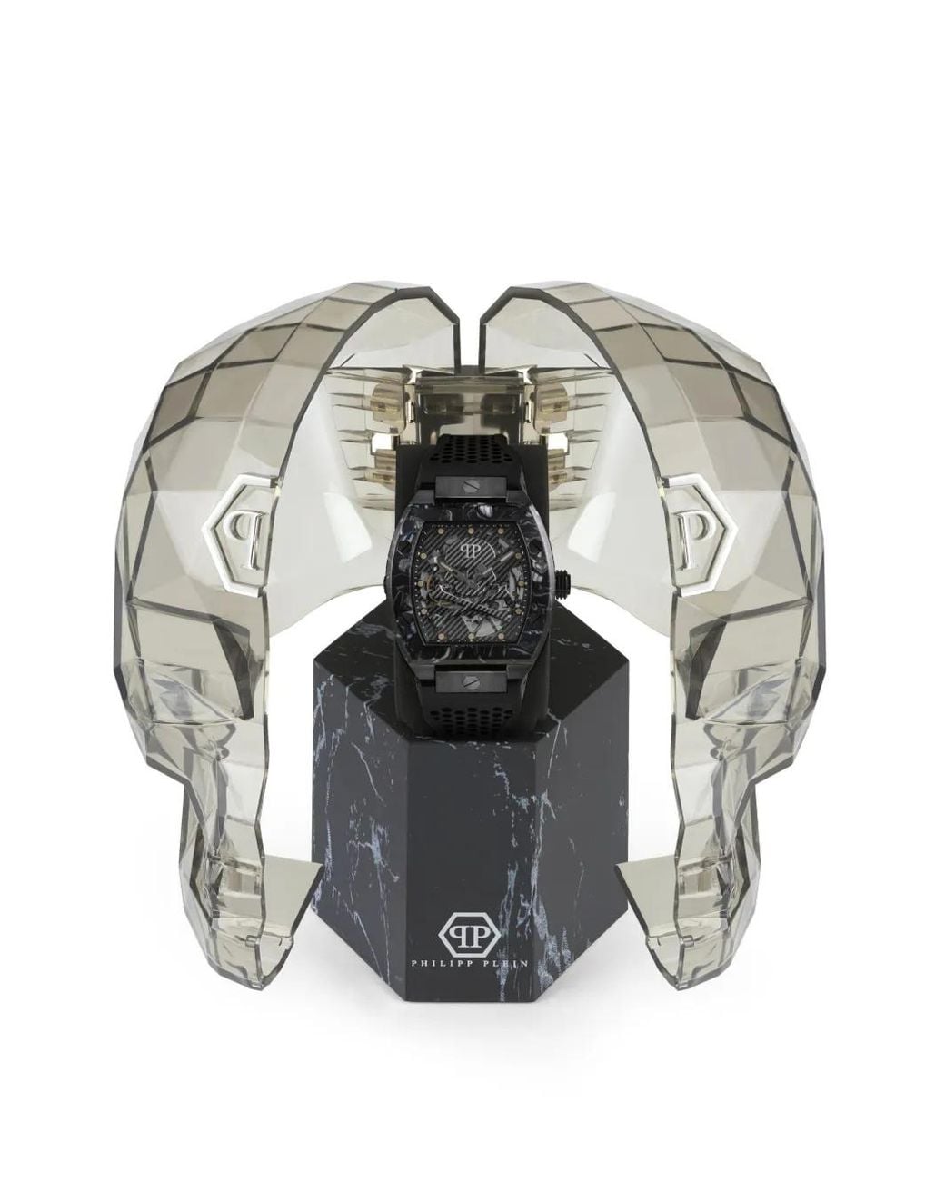 Philipp Plein Black The $Keleton 44Mm for men