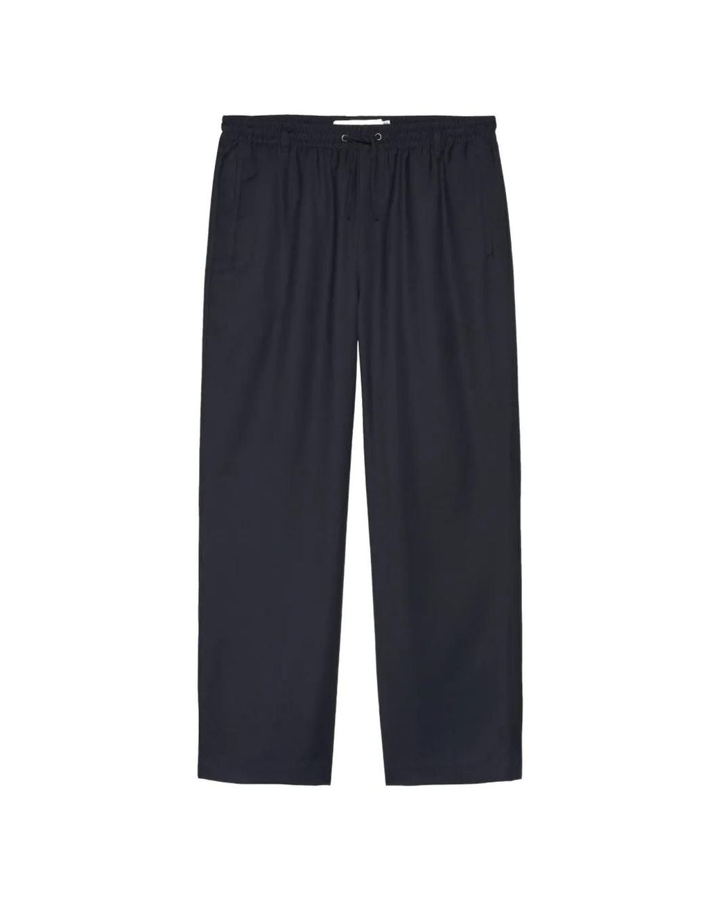 New Amsterdam Blue Drawstring-Waist Patch-Pocket Trousers