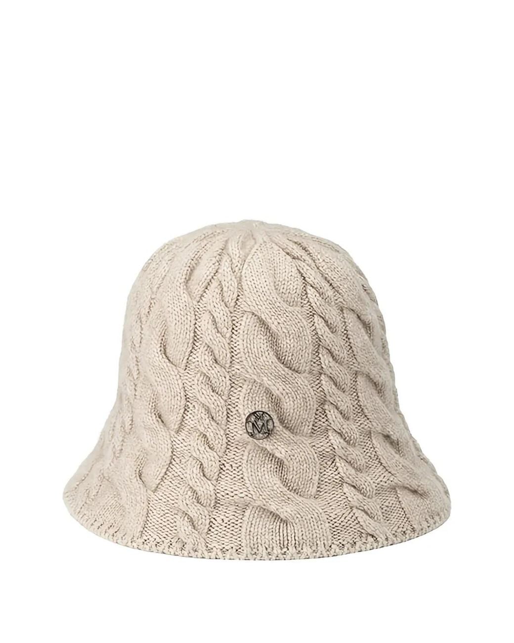 Maison Michel Natural Clem Cable-Knit Beanie Hat