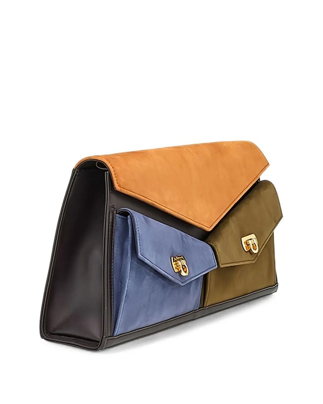 Clutch Gancini Con Inserti di Ferragamo in Blue