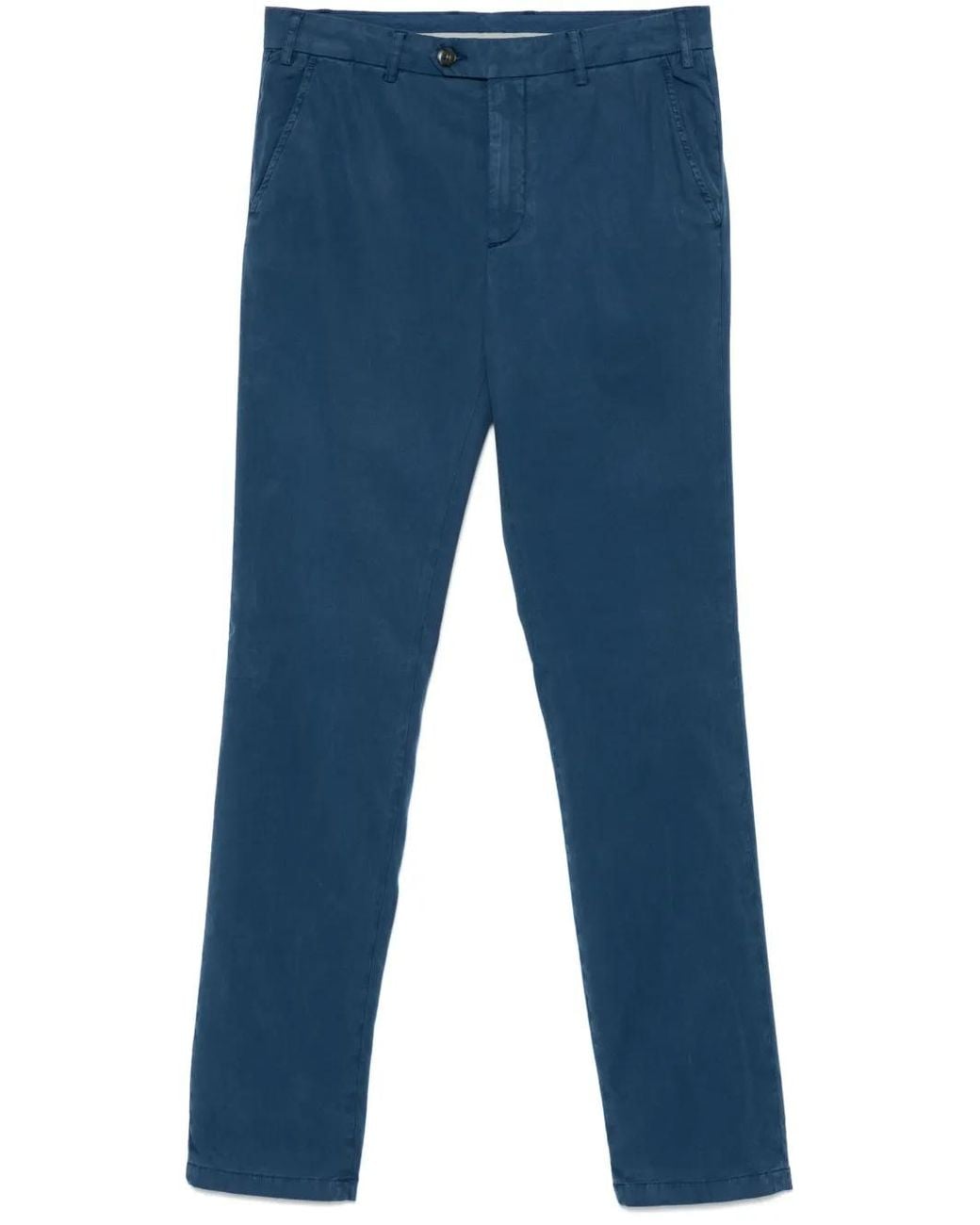 Canali Blue Tapered Chinos for men