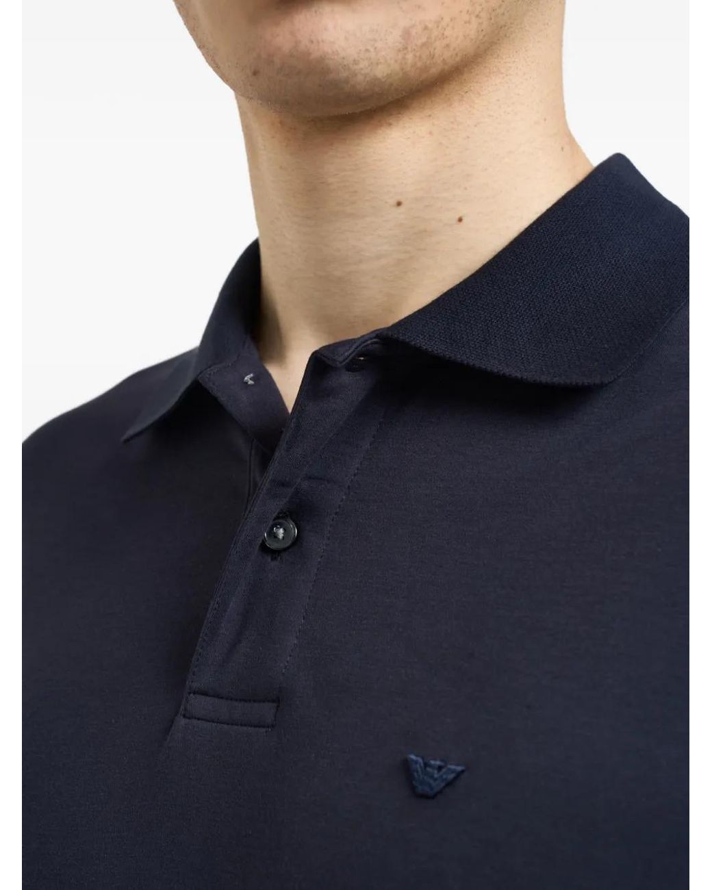 Emporio Armani Blue Logo Polo Shirt for men