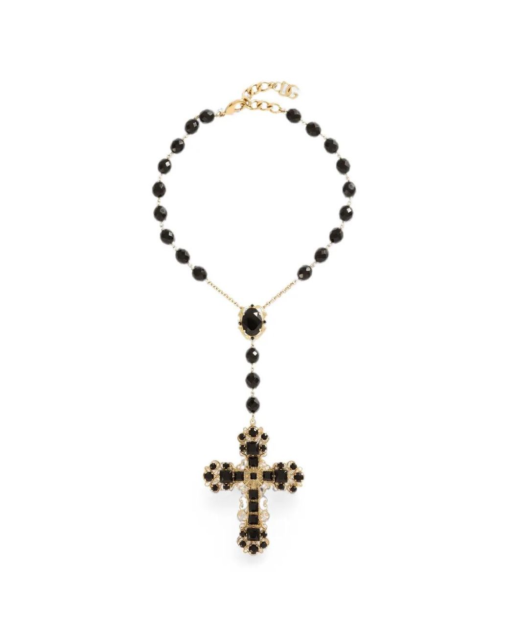 Dolce & Gabbana White Short Rosary Necklace