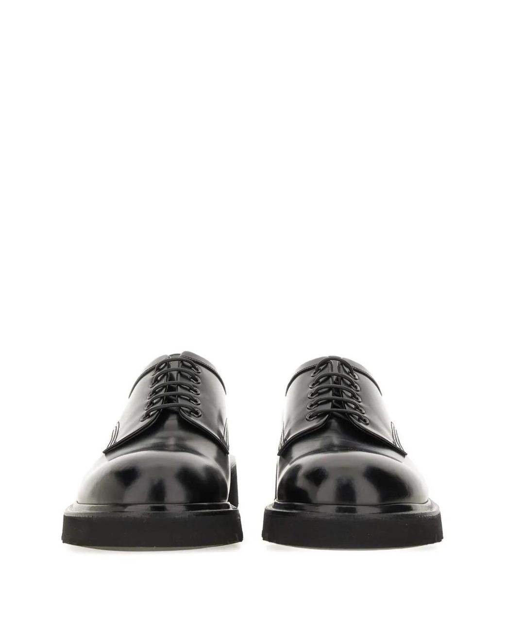Premiata Black Lace-Up Derby Shoes