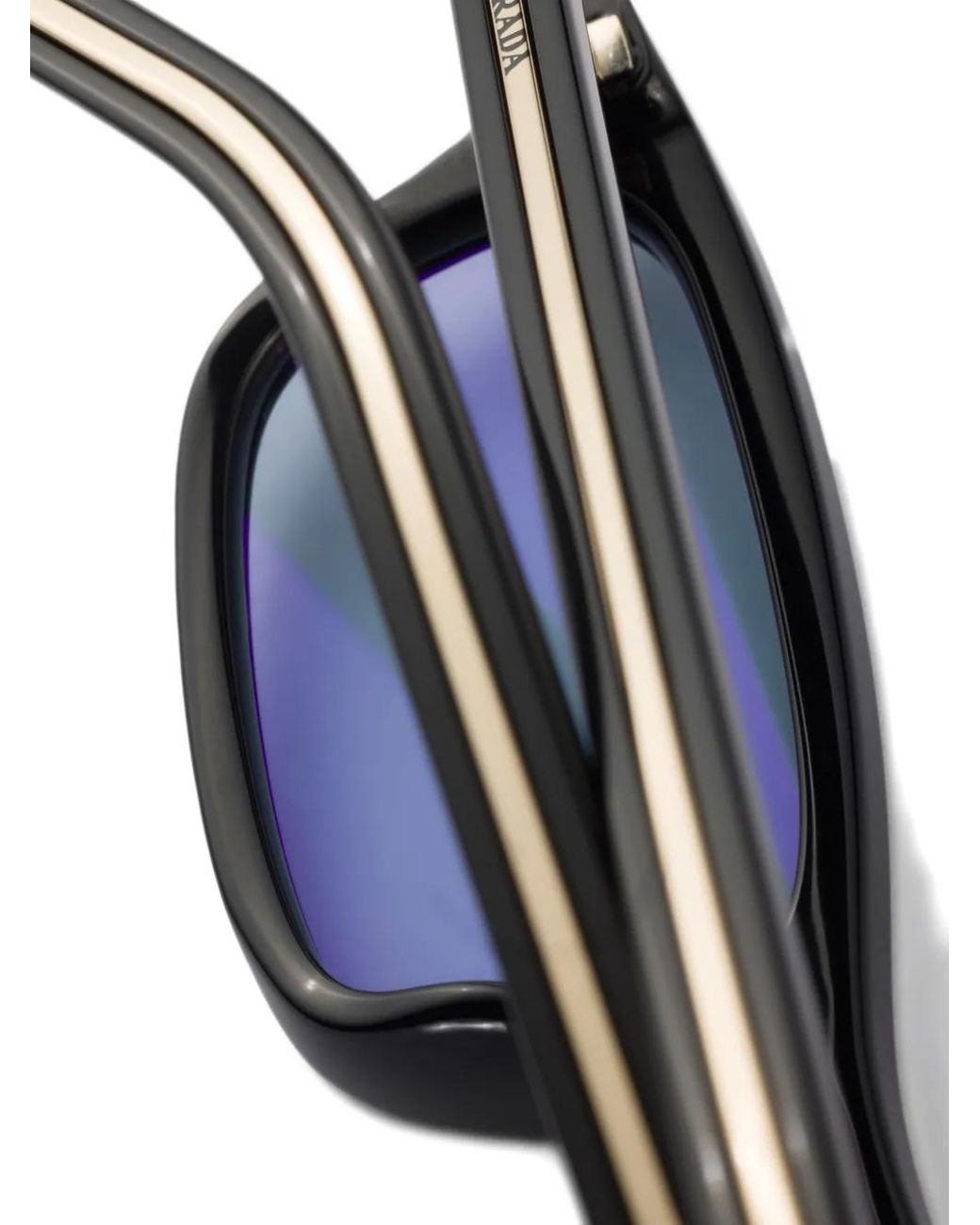 Prada Black Sunglasses With The Iconic Metal Plaque