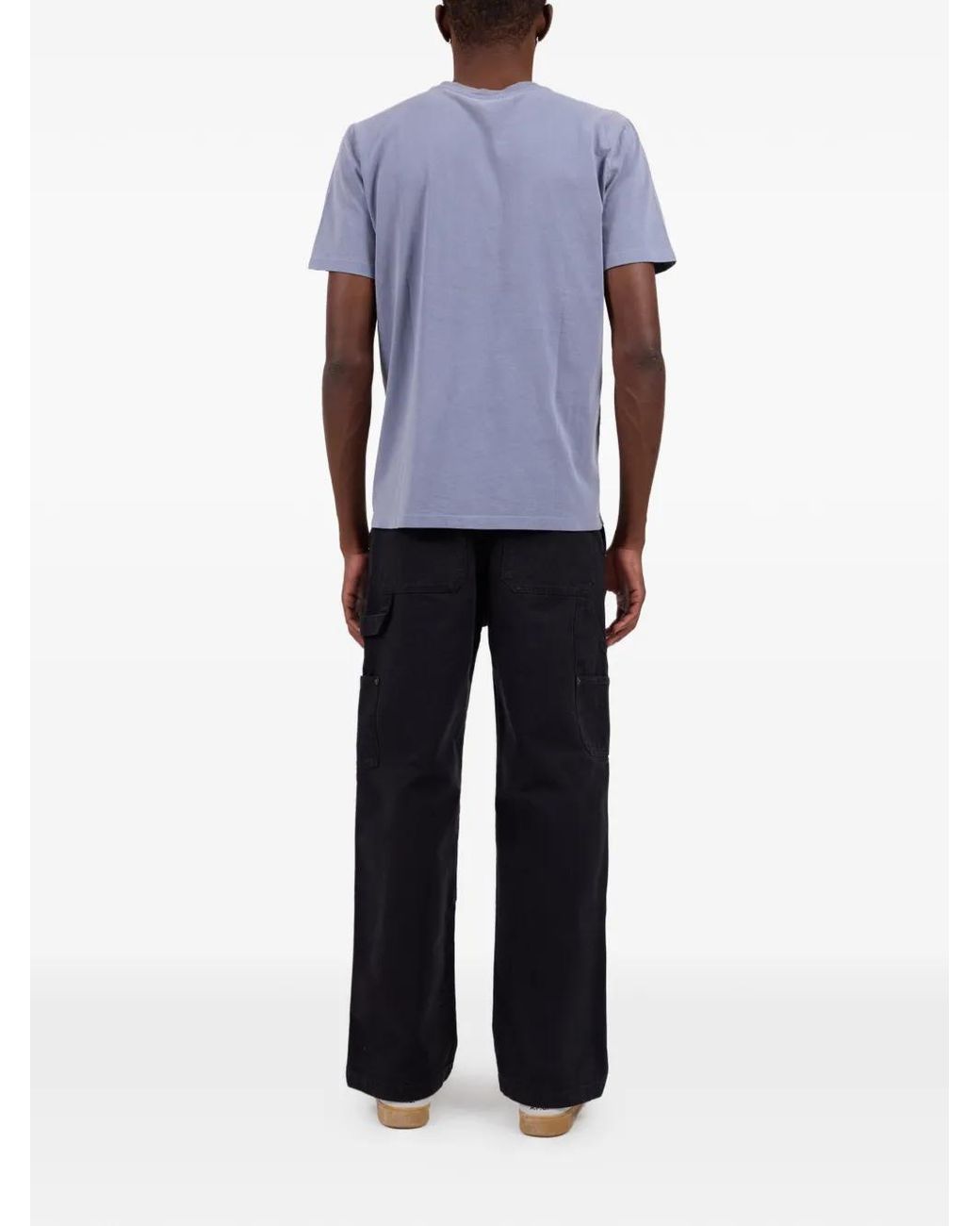 A.P.C. Blue Gabby Logo-Print T-Shirt for men