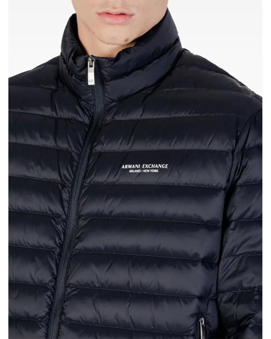 ARMANI EXCHANGE Blue Quilted Puffer Jacket for men