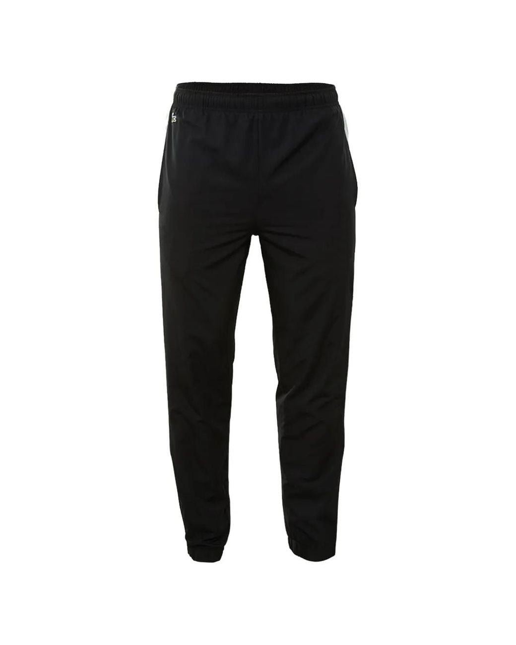 Lacoste Black Side-Stripe Track Pants for men