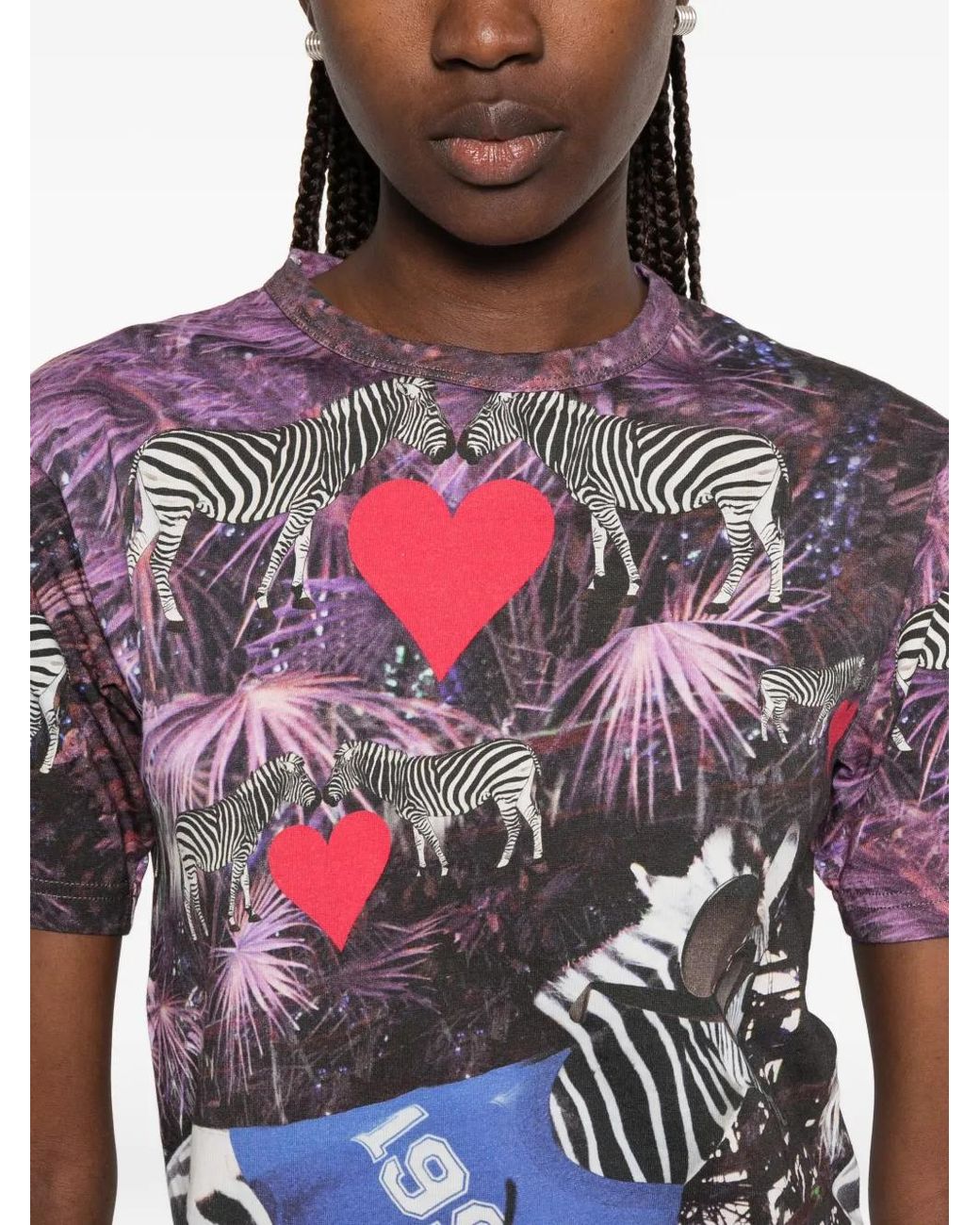 The Artistylist Purple Graphic-Print T-Shirt