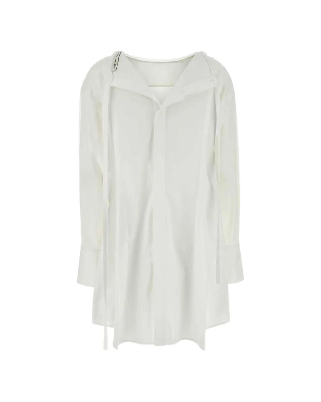 Carven White Esperanto Panelled Boat-Neck Mini Dress