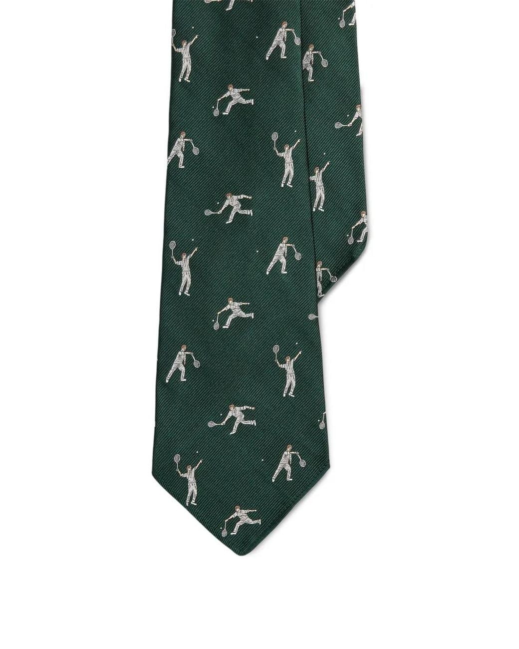 Polo Ralph Lauren Green Tennis-Player Silk Tie for men