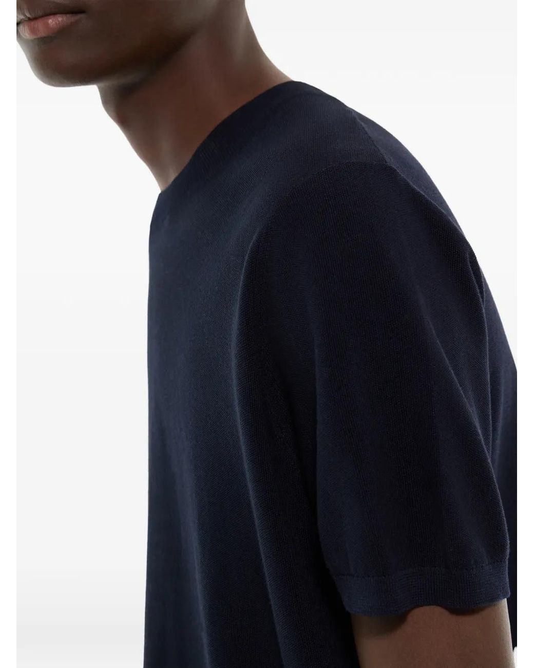 Fursac Black Cotton T-Shirt for men